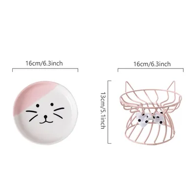 Qinhul Gamelle surélevée en céramique pour chat