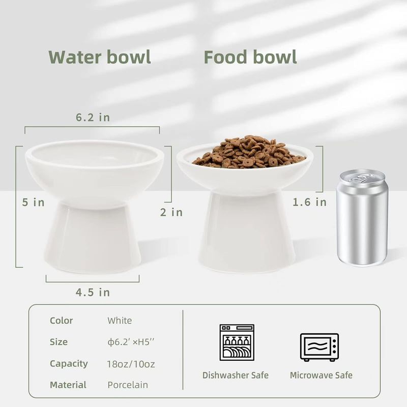 Qinhul Bol de nourriture et bol d'eau pour chat