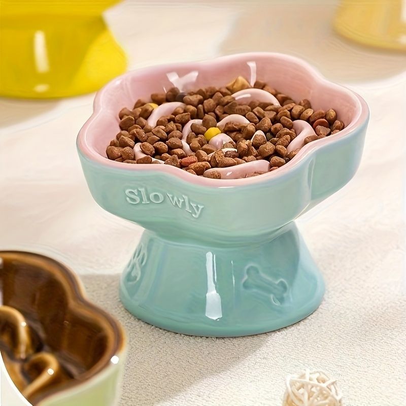 Qinhul Gamelle Slow Food en forme de fleur pour chat