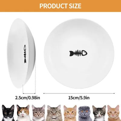 Qinhul Gamelle pour chat avec fond en silicone antidérapant