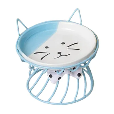 Qinhul Gamelle surélevée en céramique pour chat