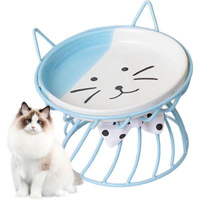 Qinhul Gamelle surélevée en céramique pour chat