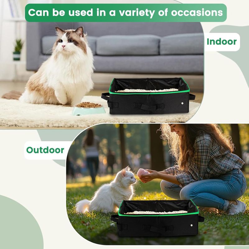 Qinhul Bac à litière pliable pour chat