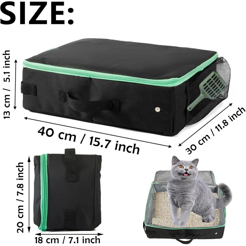 Qinhul Bac à litière pliable pour chat