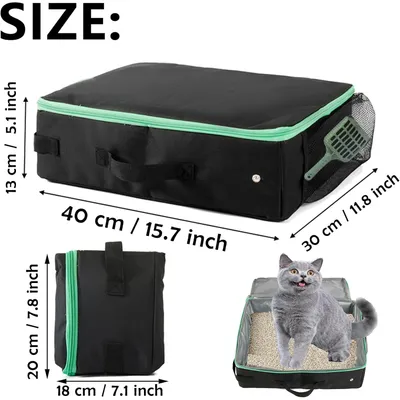 Qinhul Zusammenklappbare Katzentoilette Qinhul Zusammenklappbare Katzentoilette