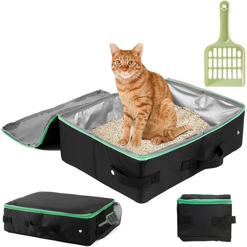 Qinhul Zusammenklappbare Katzentoilette