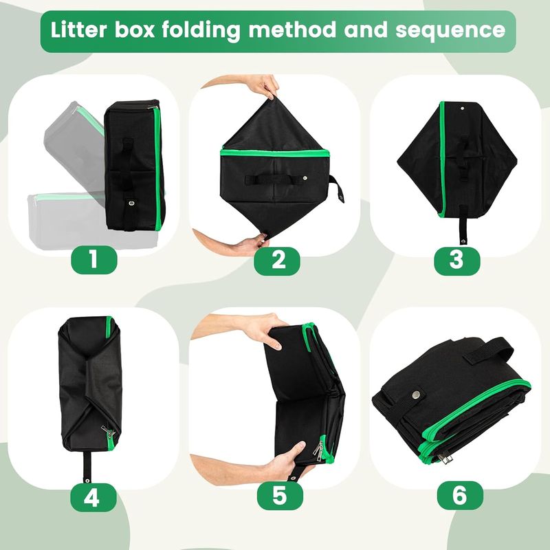 Qinhul Bac à litière pliable pour chat
