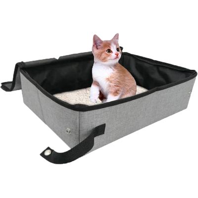 Qinhul Bassin de litière de chat imperméable pliable