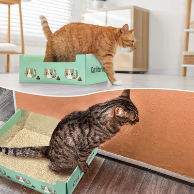 Qinhul Bac à litière jetable pour chat Qinhul Bac à litière jetable pour chat