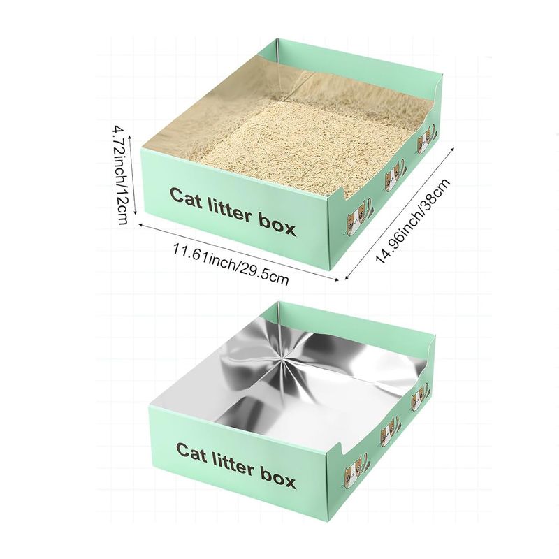 Qinhul Bac à litière jetable pour chat