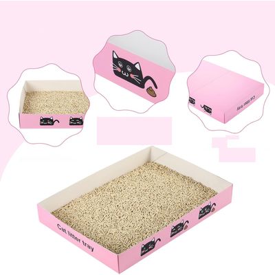 Qinhul Bandeja de arena desechable para gatos