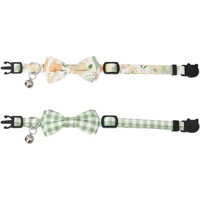 Collier pour chat avec nœud papillon et clochette