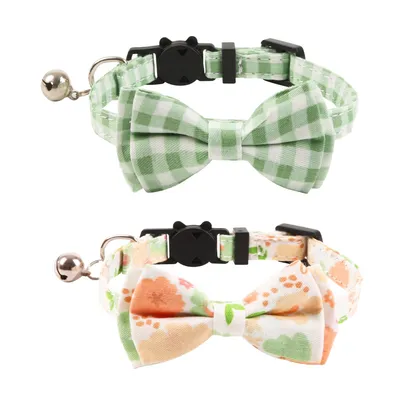 Collier pour chat avec nœud papillon et clochette Collier pour chat avec nœud papillon et clochette