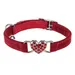 Qinhul Collier pour chat en strass en forme de cœur