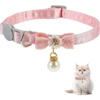 Qinhul Collier de perles pour chat