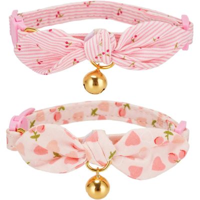 Collier pour chat avec nœud et clochette