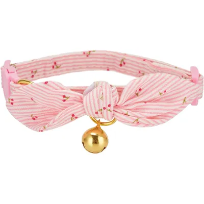 Collier pour chat avec nœud et clochette