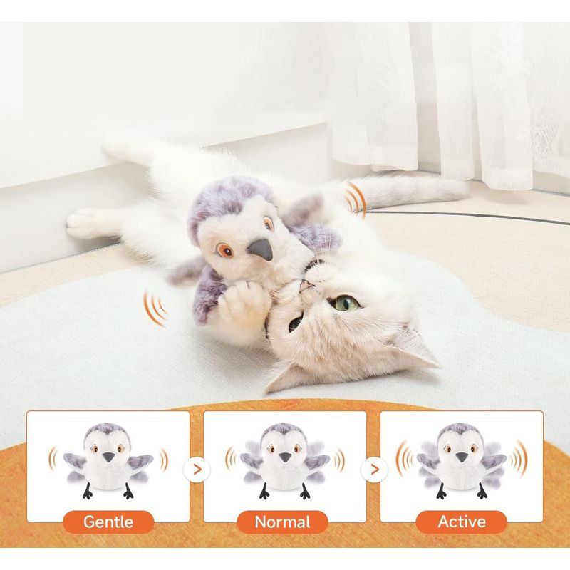 Qinhul Jouets de chat d'oiseau simulé