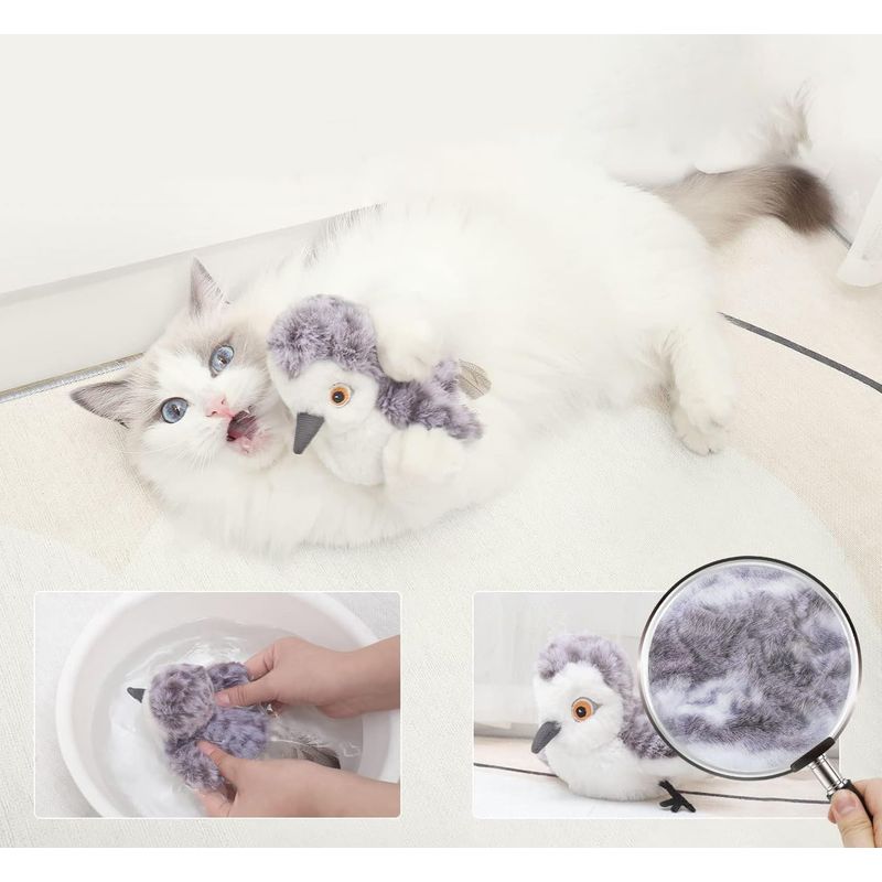 Qinhul Jouets de chat d'oiseau simulé