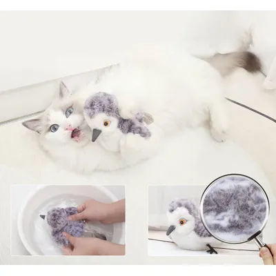 Qinhul Jouets de chat d'oiseau simulé