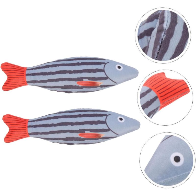 Qinhul Jouet interactif poisson à l'herbe à chat