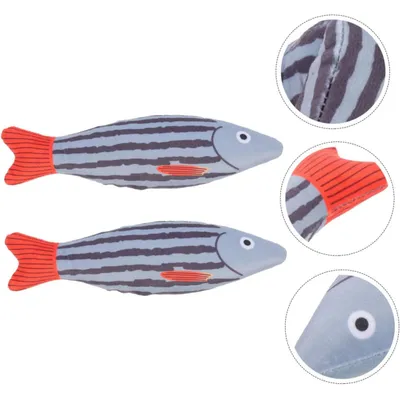 Qinhul Jouet interactif poisson à l'herbe à chat