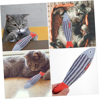 Qinhul Jouet interactif poisson à l'herbe à chat