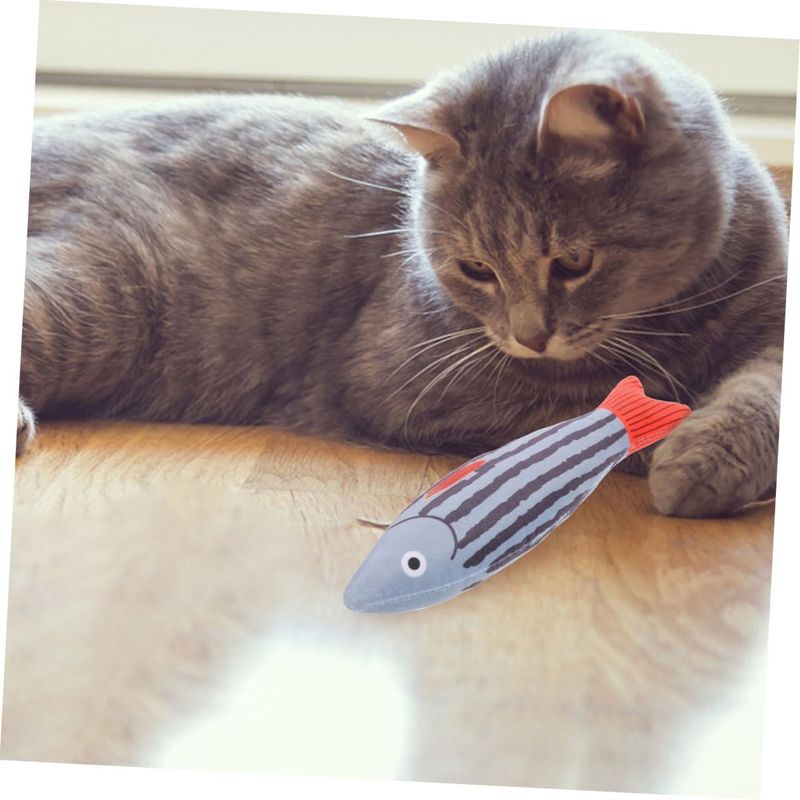 Qinhul Jouet interactif poisson à l'herbe à chat
