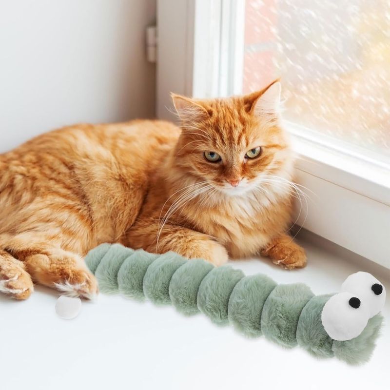 Qinhul Jouet en peluche pour chat en forme de souris