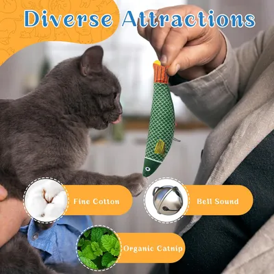 Qinhul Jouets à l'herbe à chat