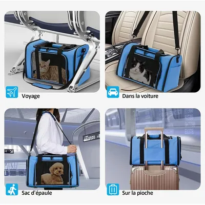 Qinhul Sac de transport pliable pour chat