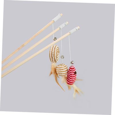 Qinhul Juguete de madera para gatos