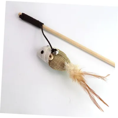 Qinhul Jouet en bois pour chat