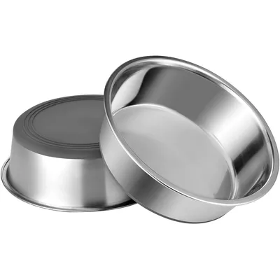 Qinhul Comedero antideslizante de acero inoxidable para perros