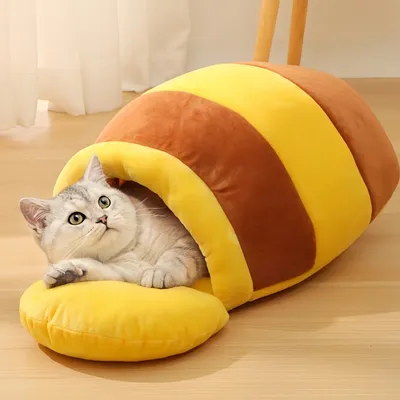 FurryFusion Niche pour chat forme pot de miel