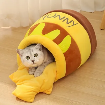 FurryFusion Niche pour chat forme pot de miel