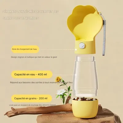 ZenPets Botella de agua multifuncional para perros y gatos