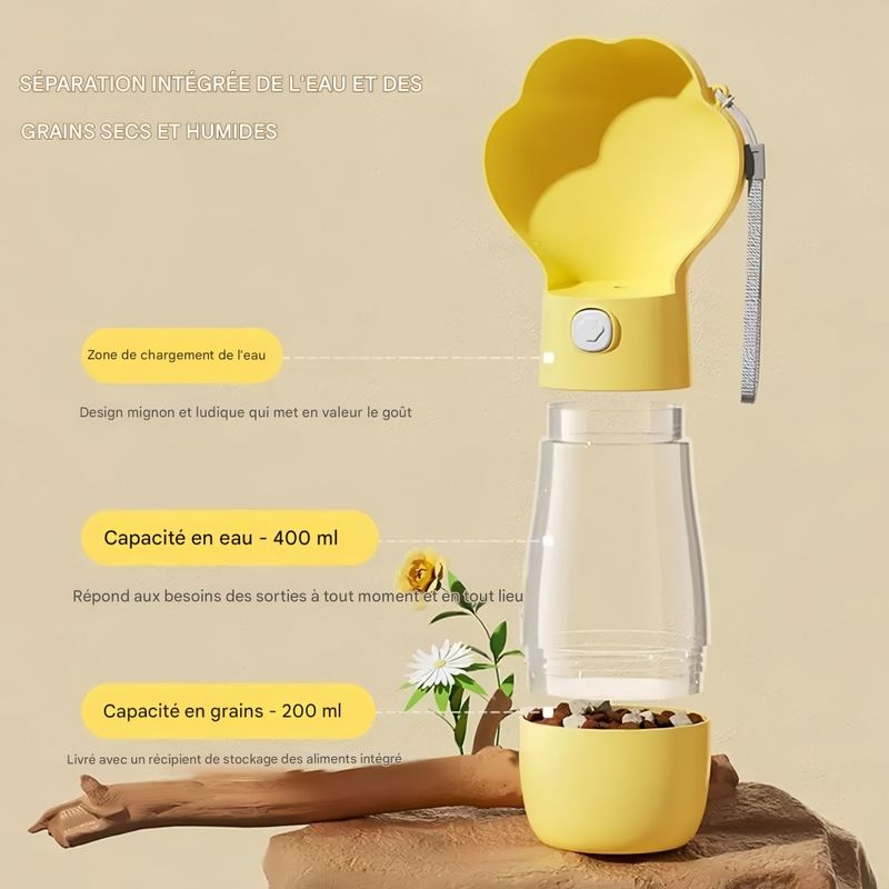 ZenPets Gourde multifonctionnelle pour chien et chat