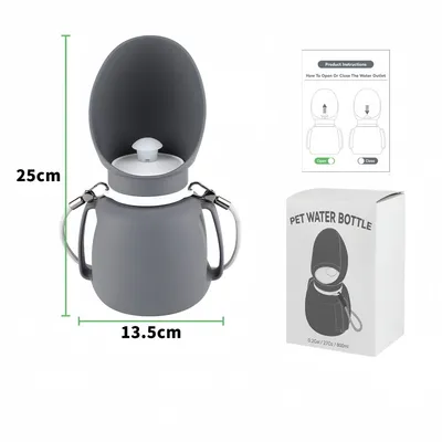 FurryFusion Bouteille d'eau pliable pour chien 800 ml