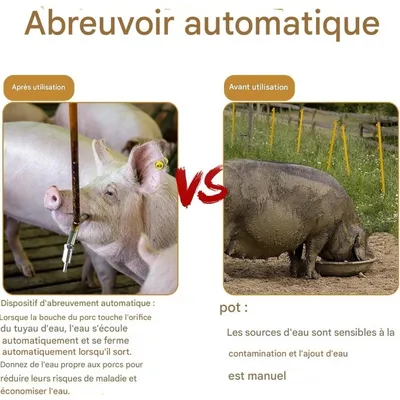 ZooVenture 10 Abreuvoirs Auto À Tétine Filtres Truies Porcelets