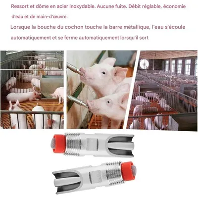 ZooVenture 10 Abreuvoirs Auto À Tétine Filtres Truies Porcelets
