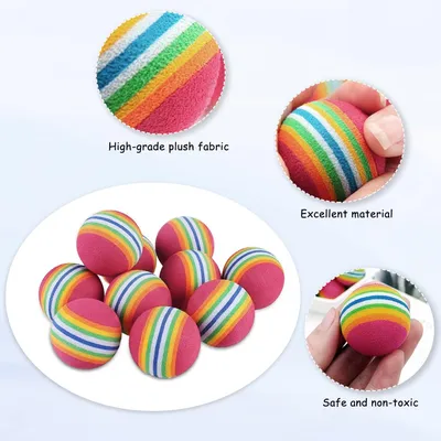 UAMLY Jouet interactif Balle arc-en-ciel pour chat