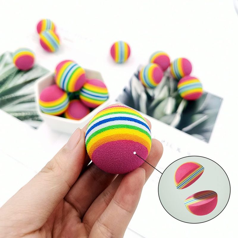UAMLY Jouet interactif Balle arc-en-ciel pour chat