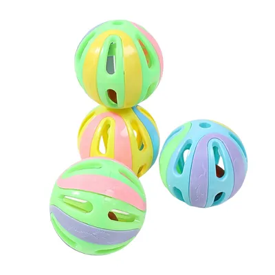 FurryFusion Lot de 12 boules colorées en forme de cloche pour chat