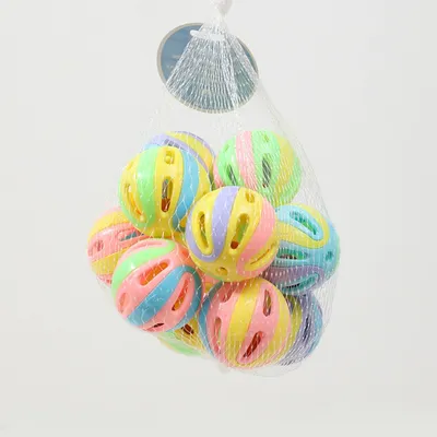 FurryFusion Lot de 12 boules colorées en forme de cloche pour chat