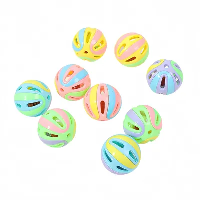 FurryFusion Lot de 12 boules colorées en forme de cloche pour chat