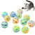 FurryFusion Lot de 12 boules colorées en forme de cloche pour chat FurryFusion Lot de 12 boules colorées en forme de cloche pour chat