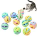 FurryFusion Lot de 12 boules colorées en forme de cloche pour chat
