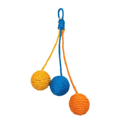 UAMLY Jouet pour chat en forme de boule de sisal suspendue