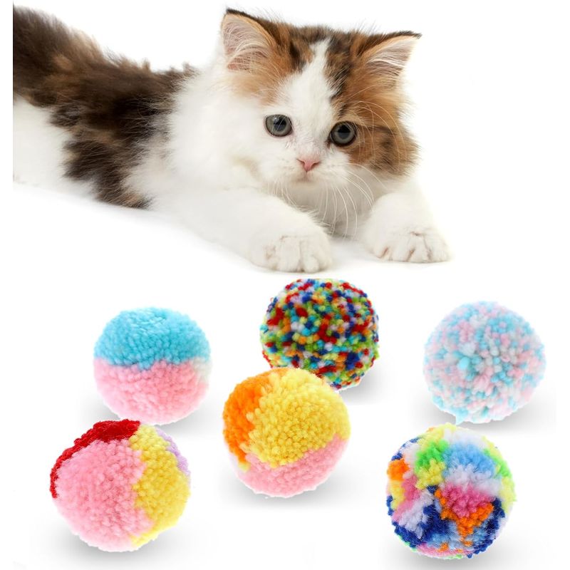 UAMLY Boules à pompons pour chat, jouet pour chat